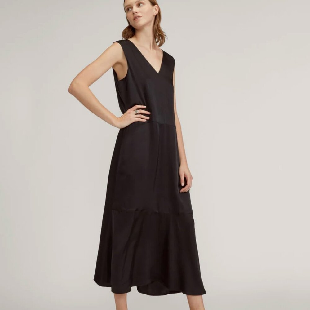 Everlane Black Deep V-neck Maxi Dress